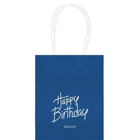 Fun Happy Birthday Mini Twisted Handled Bags